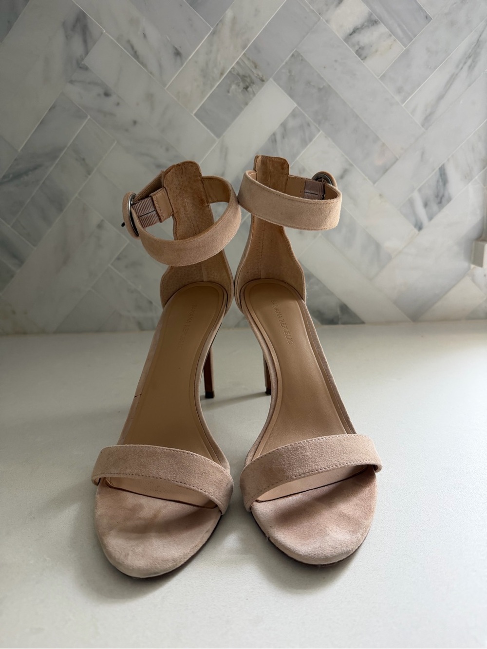 Banana Republic Ankle Strap High Heel Sandals - Nude